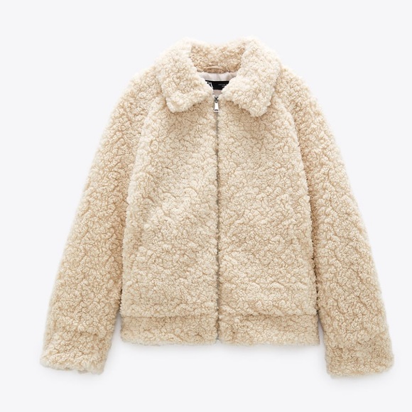 Short faux shearling jacket, so cozy warm comfy - Picture 3 of 6